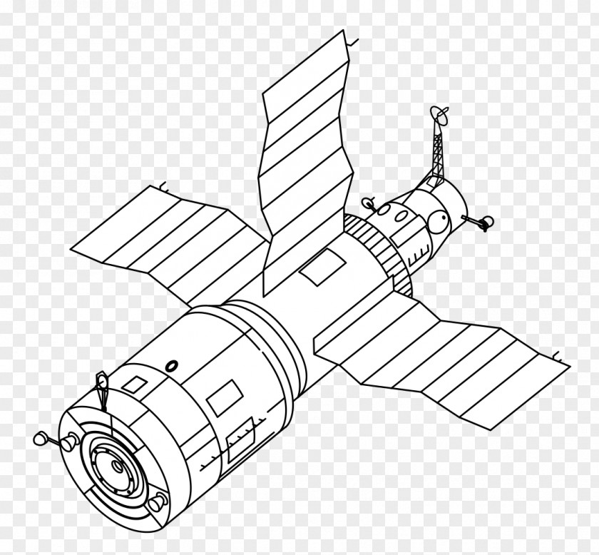 Draw Salyut 6 Programme 4 Space Station 1 PNG