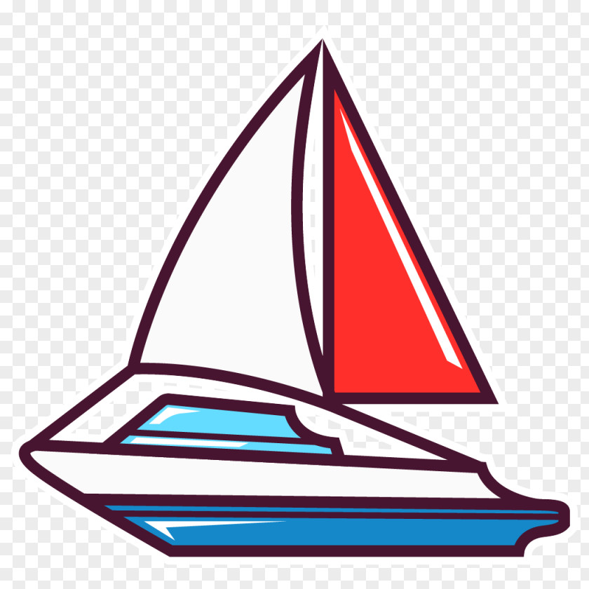 Hand-painted Boat Sailboat Clip Art PNG