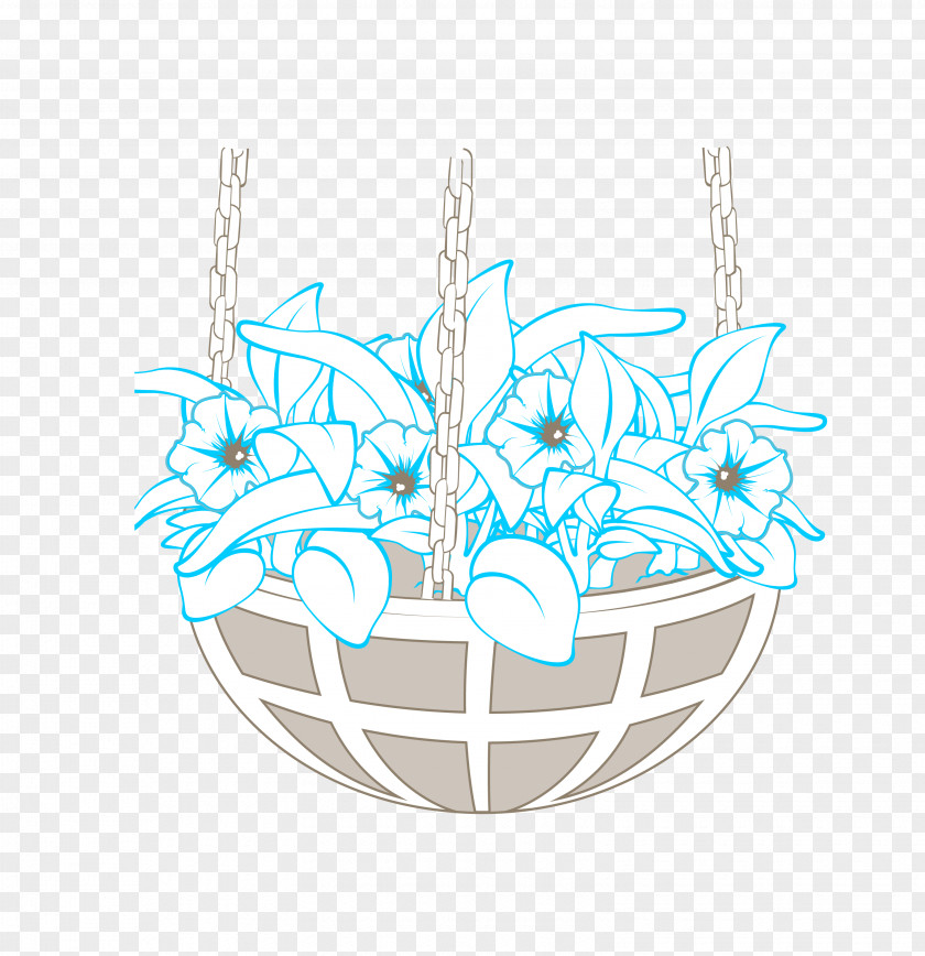 Basket With Petal Product Design Illustration Garden PNG