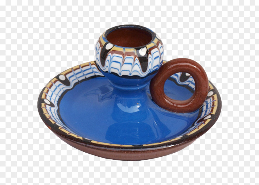 Candle Stick Pottery Ceramic Cobalt Blue Bowl Tableware PNG