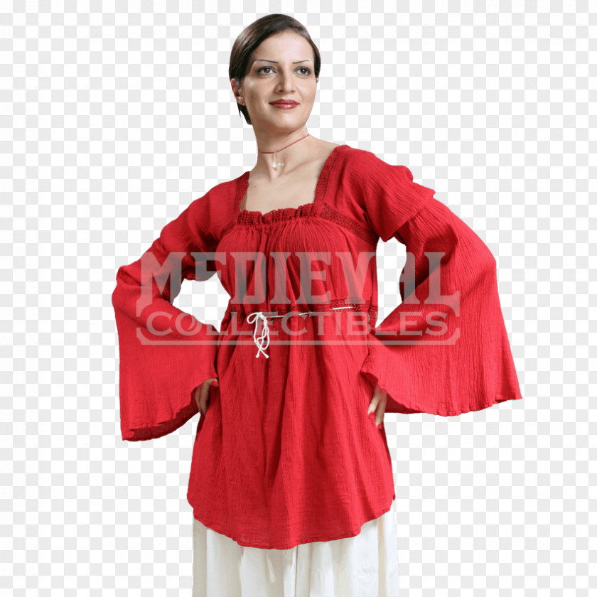 Dress Robe Shoulder Sleeve Blouse PNG