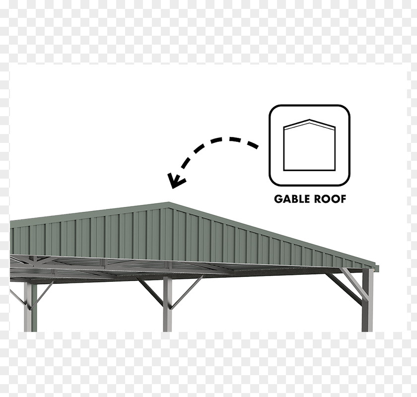 House Gable Roof Carport Shed PNG