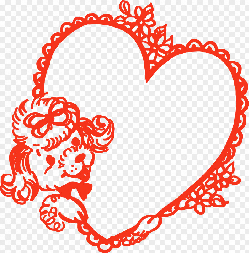 Valentine's Day Flower Line Clip Art PNG