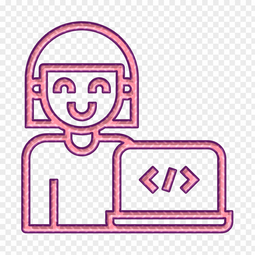 Developer Icon Software Development Woman PNG