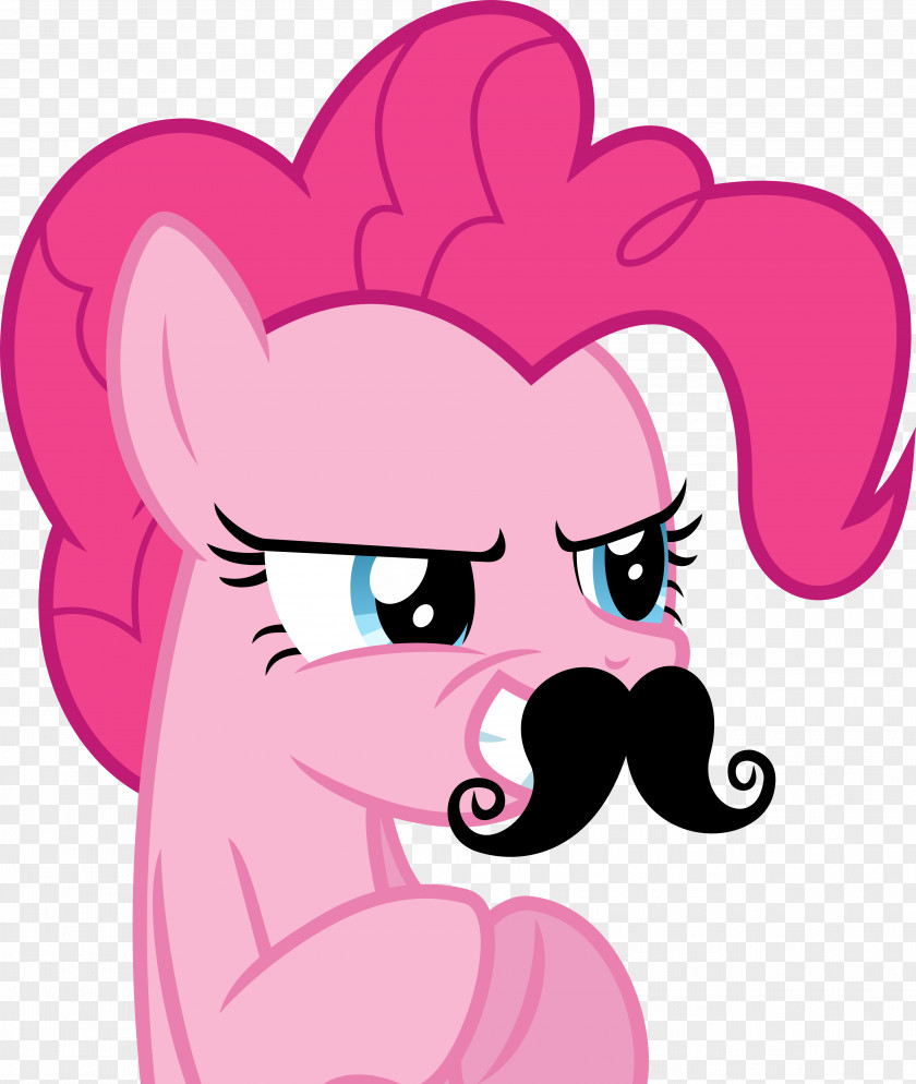 Fury Mustache Cliparts Pinkie Pie Rarity Princess Luna Pony Moustache PNG