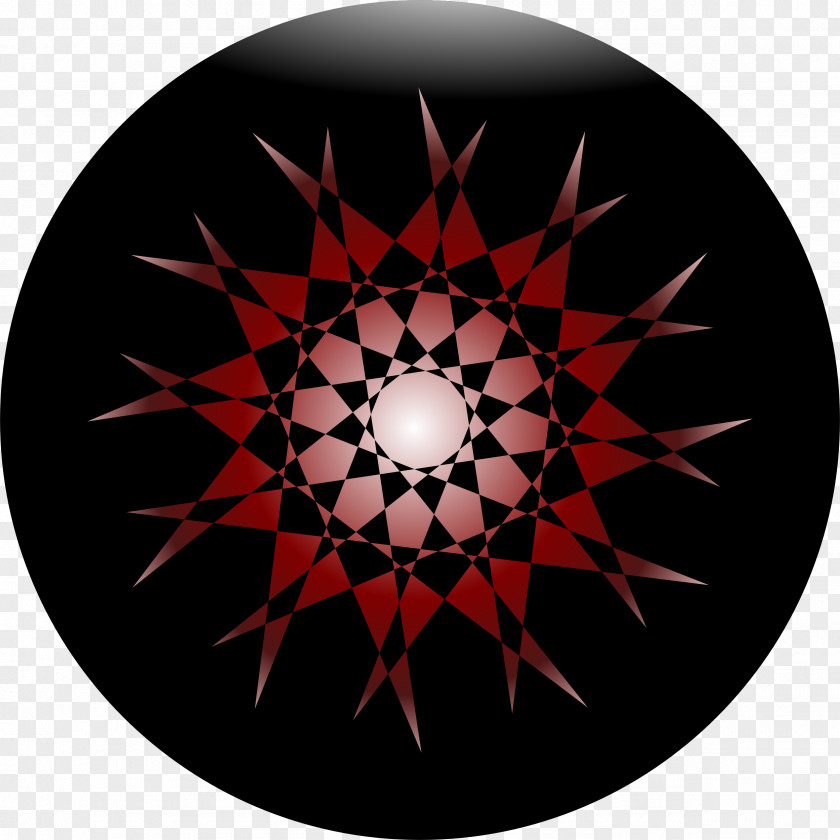 Maroon Symmetry Circle Pattern PNG