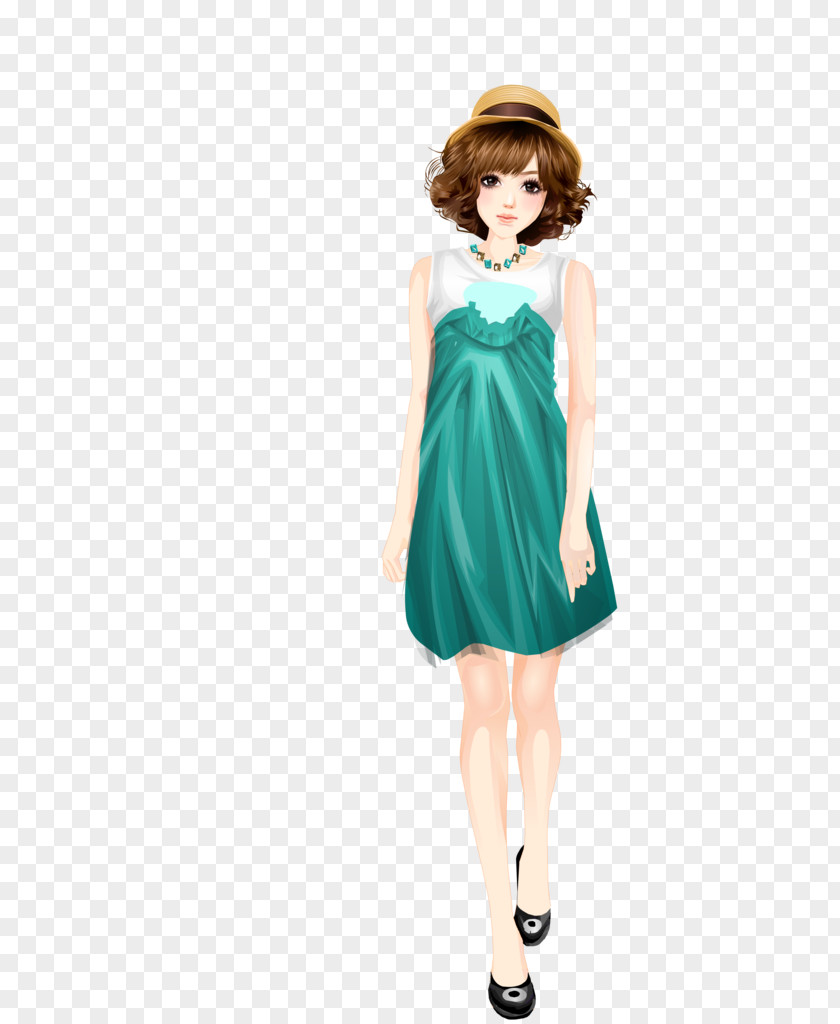 Plage Femme Girl Drawing Illustration Fashion Beach PNG