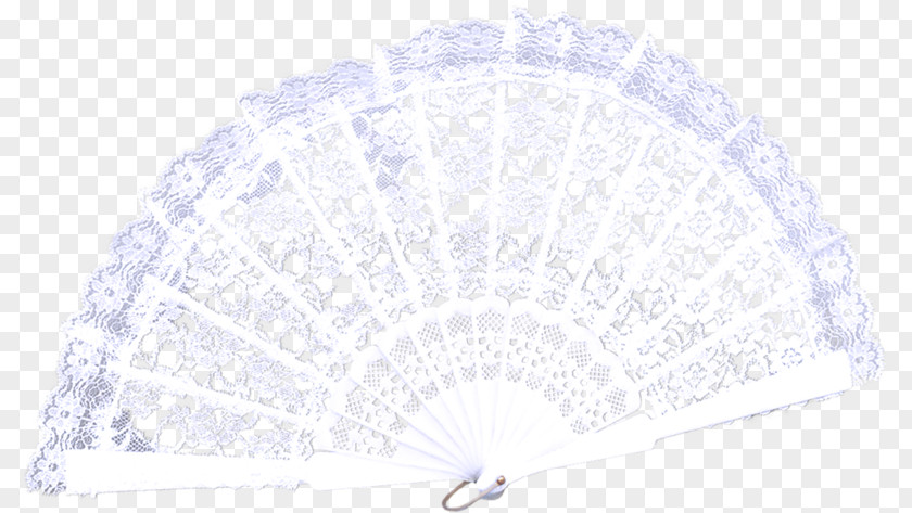 White Fan Hand Lace Lavender PNG