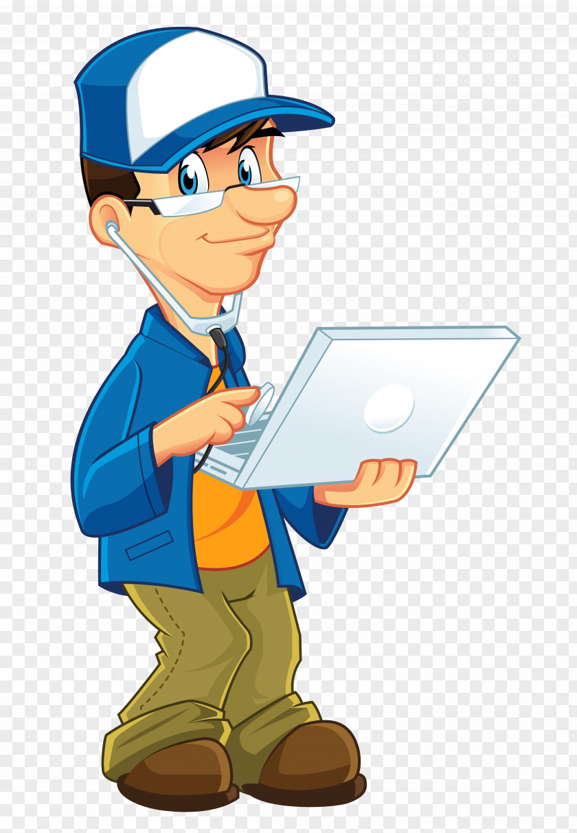 Computer Maintenance Personnel Illustration PNG