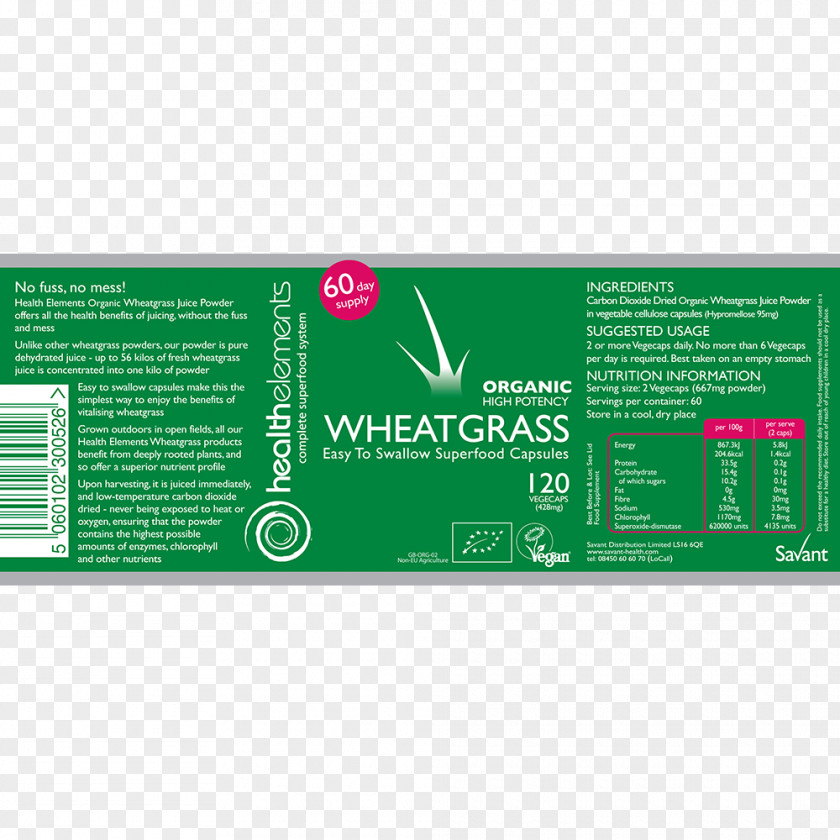 Health Organic Food Brand Wheatgrass Font PNG