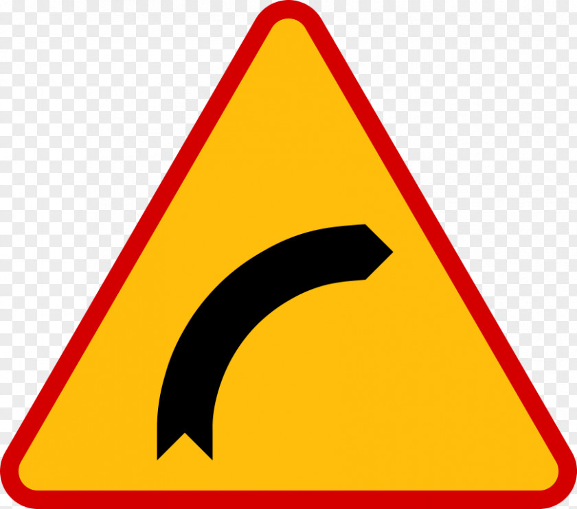 Road Poland Traffic Sign Bourbaki Dangerous Bend Symbol PNG