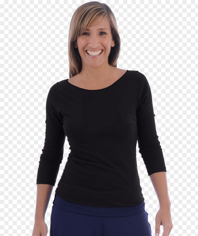 Aerobic Dance Long-sleeved T-shirt Shoulder Sweater PNG