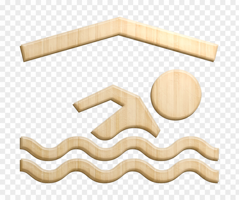 Beige Wooden Block Complex-facilities Icon Indoor Pool PNG