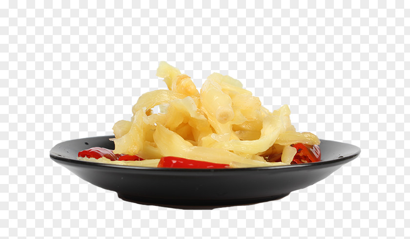 Black Platter Pickled Ginger French Fries Icon PNG