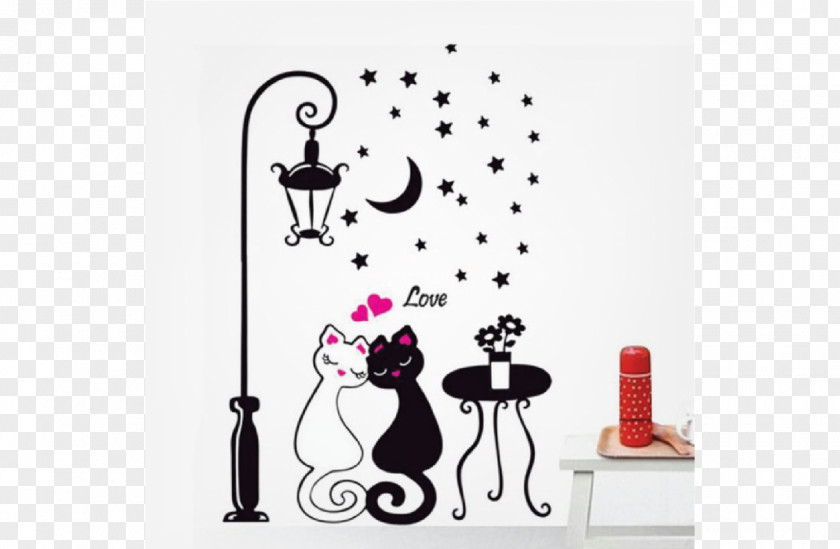 Wall Interior Cat Decal Sticker PNG