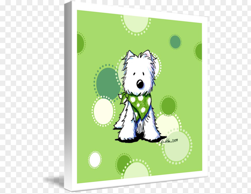 Westie West Highland White Terrier Dog Breed Canvas Print Art PNG