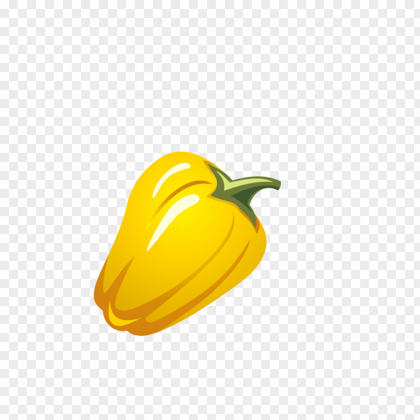 Yellow Persimmon Pepper Fruit Bell PNG