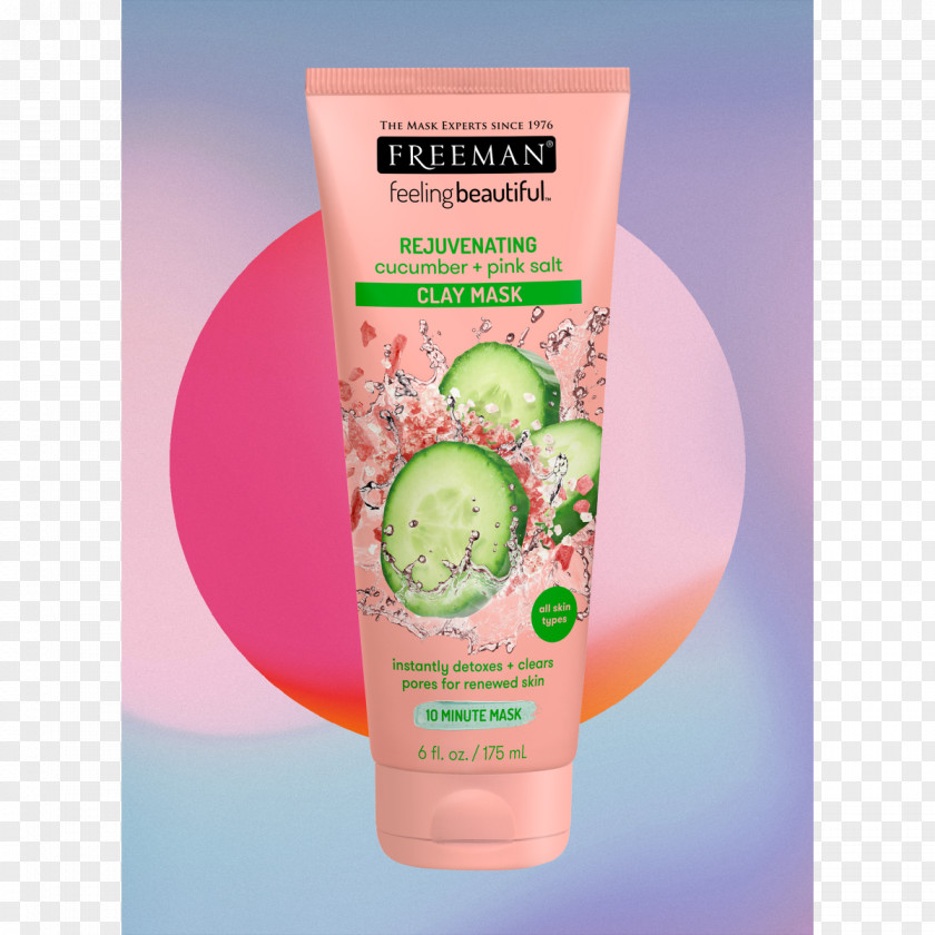 Cucumber Freeman Feeling Beautiful Rejuvenating + Pink Salt Clay Mask Himalayan Avocado & Oatmeal Facial PNG