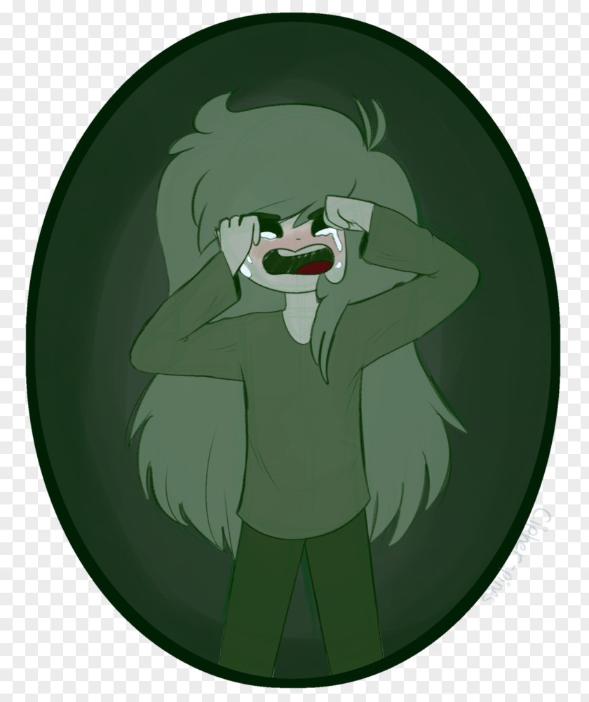 Satisfied Cartoon Green Character PNG