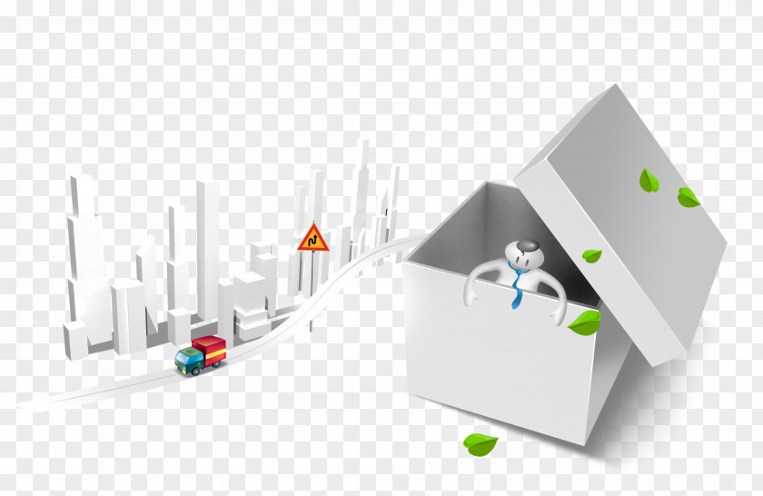 White Paper Box In 3D Villain And Architecture Computer Graphics PNG