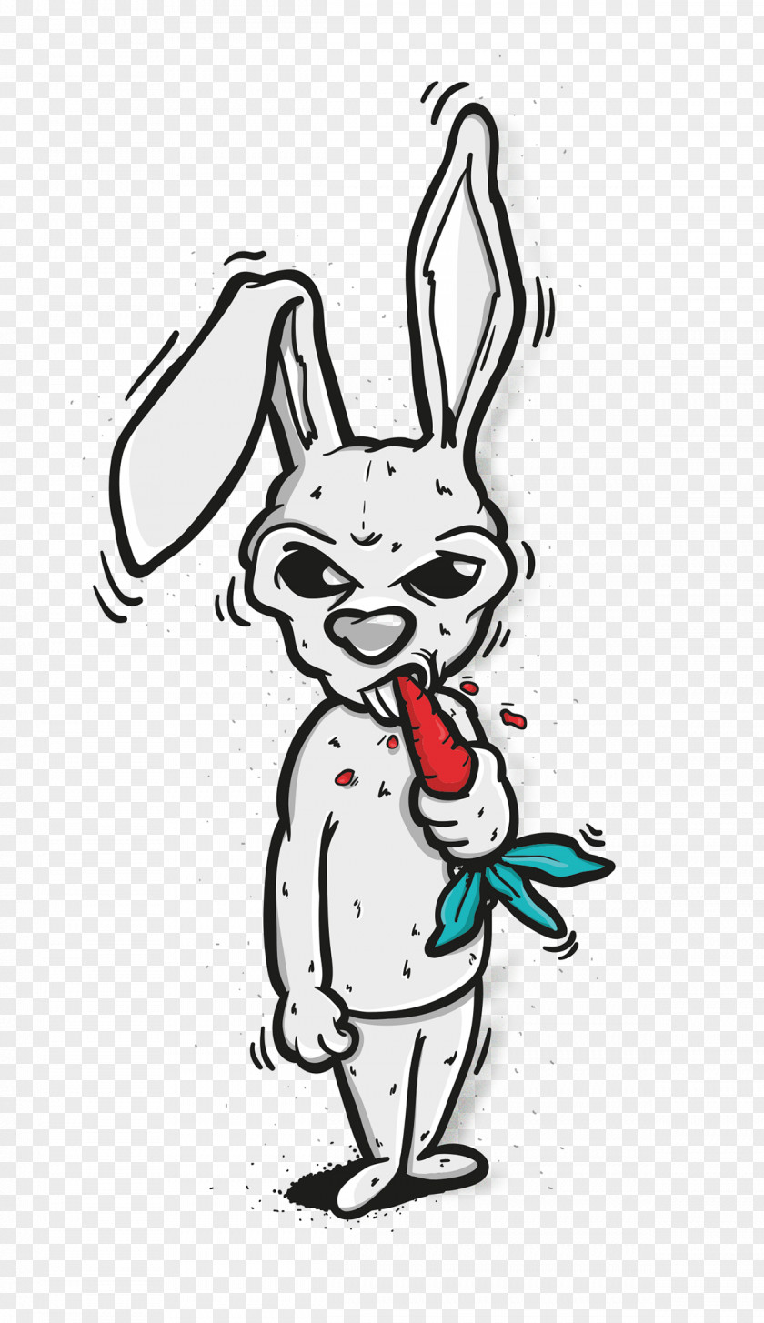 Bugs Buny Clip Art Hare Line Sketch Illustration PNG