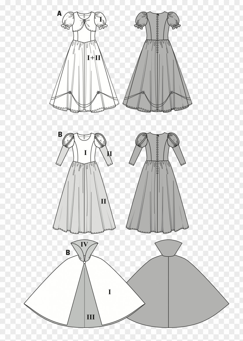 Dress Burda Style Gown Costume Pattern PNG