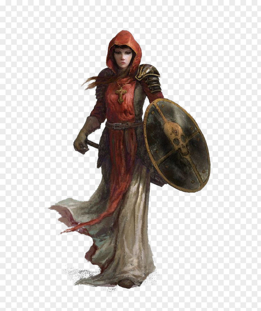 Fantasy Women Warrior File Dungeons & Dragons Pathfinder Roleplaying Game Cleric Character PNG