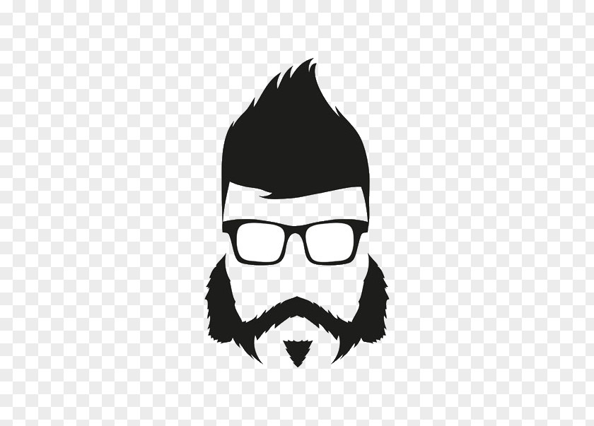 Man Avatar Beard Silhouette Hairstyle Illustration PNG