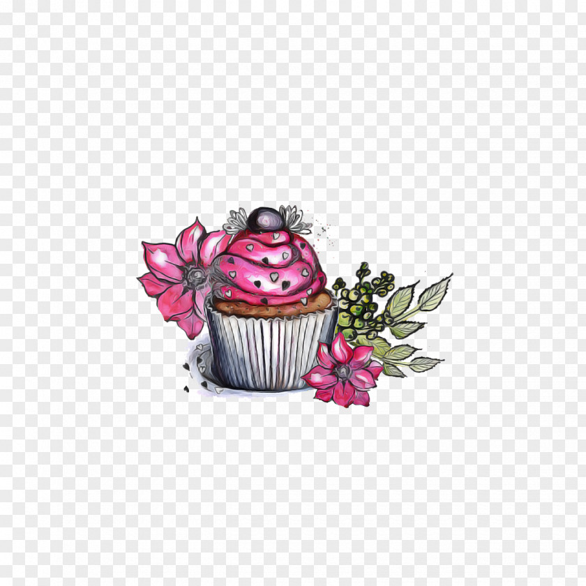 Cupcake Baking Cup Pink Cake Muffin PNG