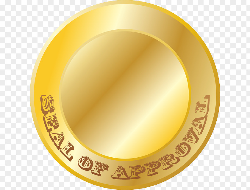 Gold Badge Seal Rubber Stamp Clip Art PNG