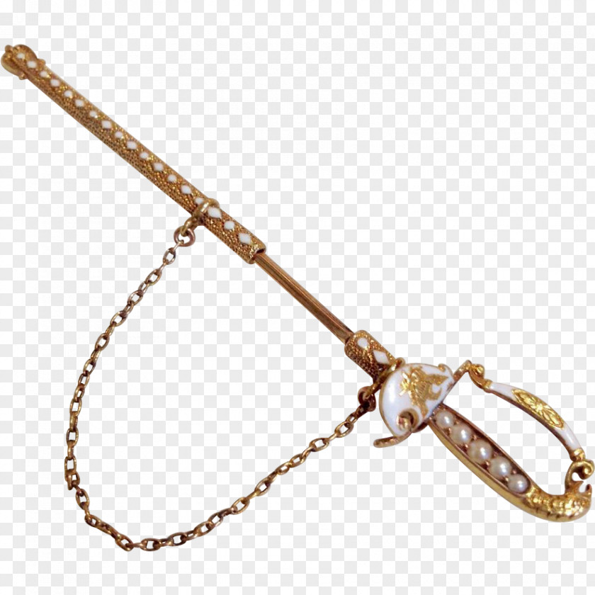 Gold Chain Hilt Sword Metal Scabbard PNG