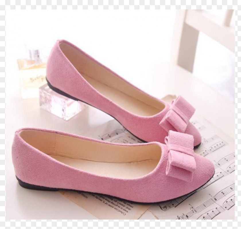 Pink Sandals Ballet Flat Slip-on Shoe Slipper PNG