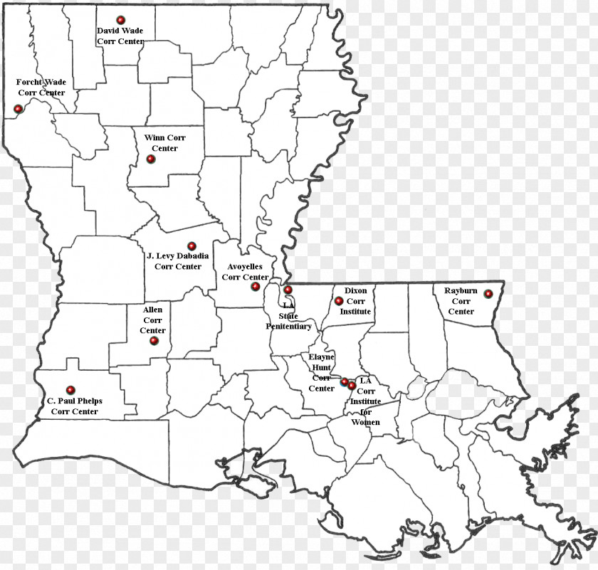 Welfare Map Louisiana Department Of Public Safety & Corrections Blank 1940 Hurricane PNG