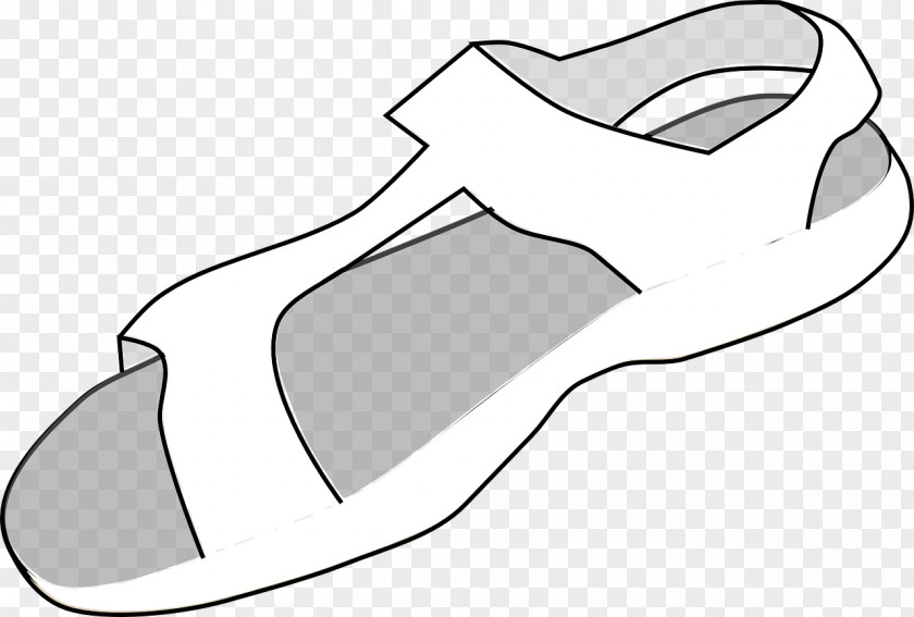 White Sandals Sandal Cartoon Flip-flops Shoe Clip Art PNG