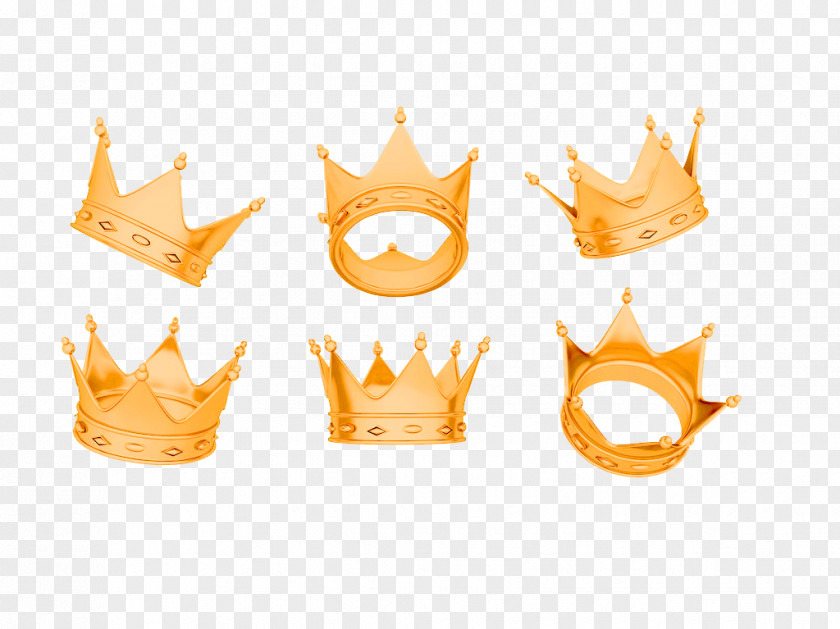 Yellow Simple Crown Decoration Pattern Imperial Emperor PNG
