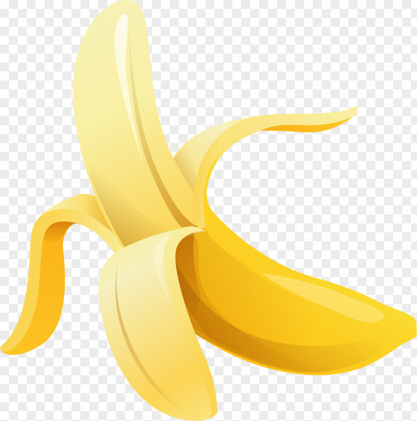 Hand Painted Yellow Banana Peel PNG