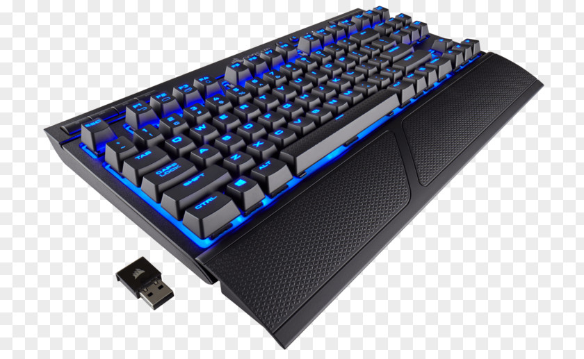 Interchangeable Core Computer Keyboard CORSAIR K63 Wireless Mechanical Gaming Corsair & Lapboard Combo PNG