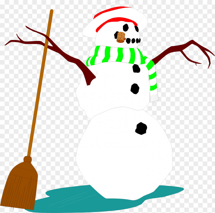 Vector Painted Snowman Clip Art PNG
