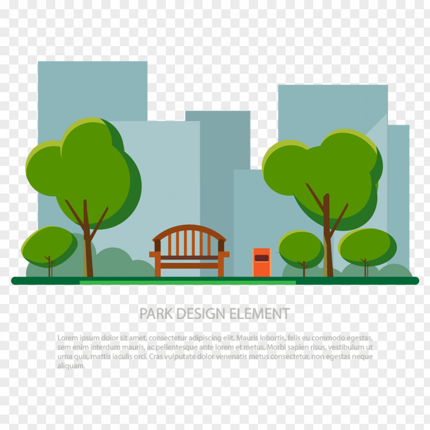 Vector Park Silhouette Drawing Clip Art PNG