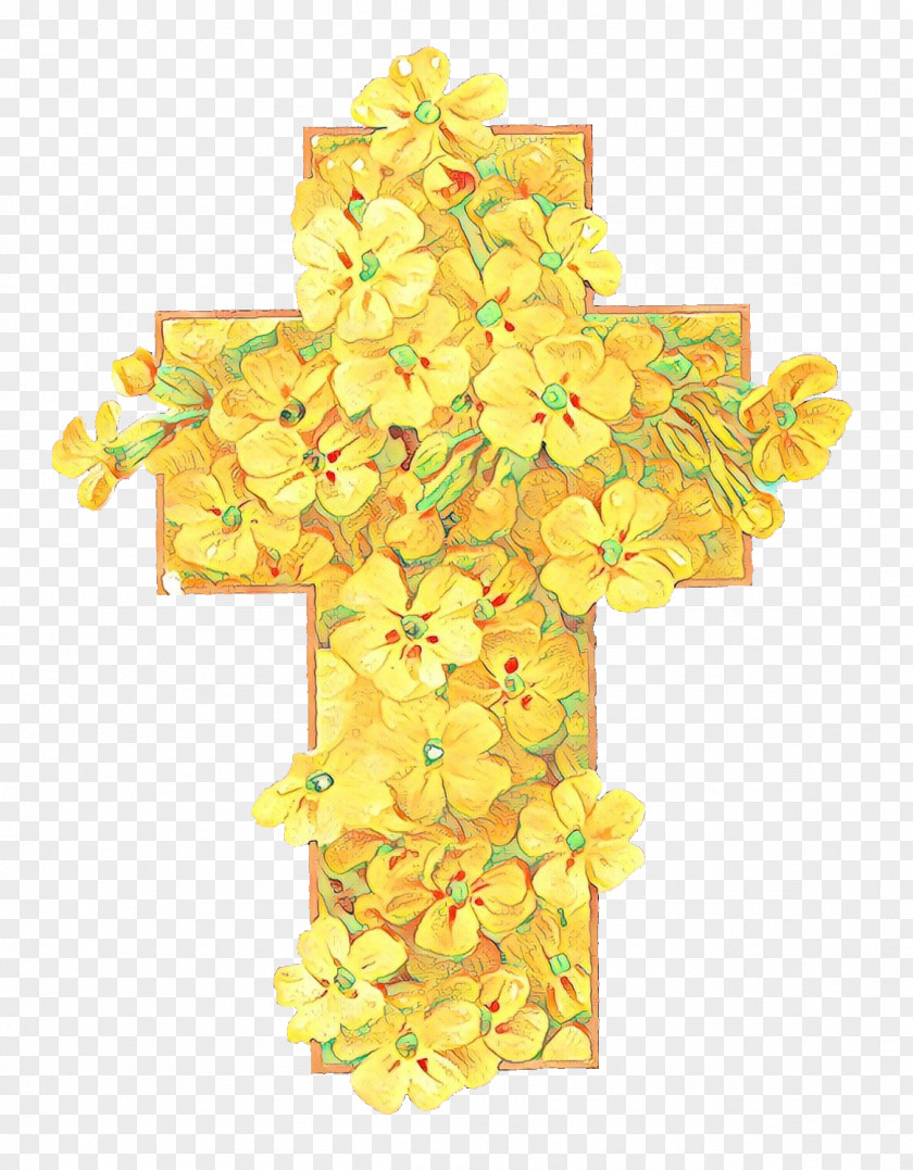 Clip Art Flower Christian Cross Image PNG