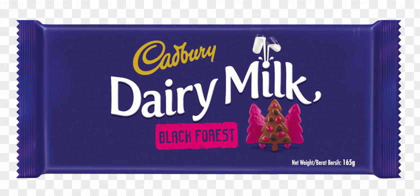 Milk Black Forest Gateau Cadbury Dairy Chocolate Bar PNG