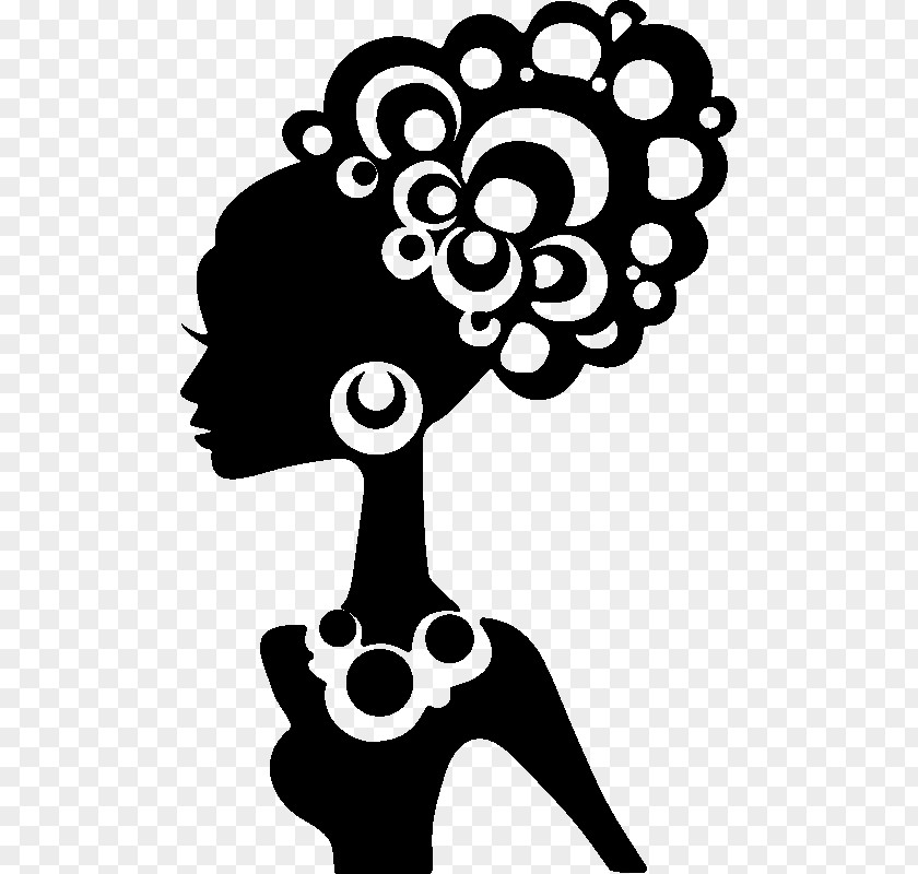 Silhouette Black Hair Afro-textured African American PNG