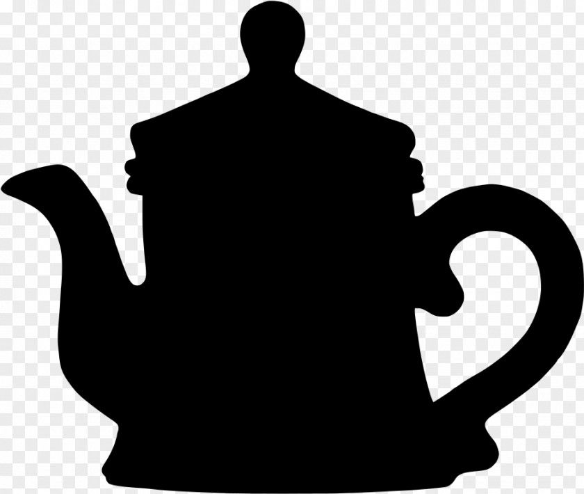 Blackandwhite Tableware Teapot Kettle Black Silhouette Clip Art PNG
