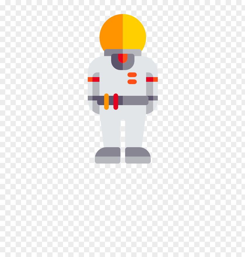 Cartoon Robot Astronaut Outer Space Icon PNG