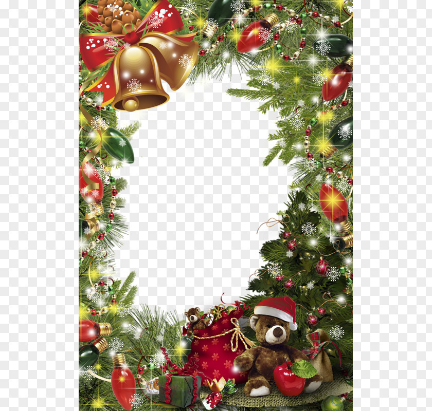 Christmas Door Decoration Picture Frame Ornament PNG