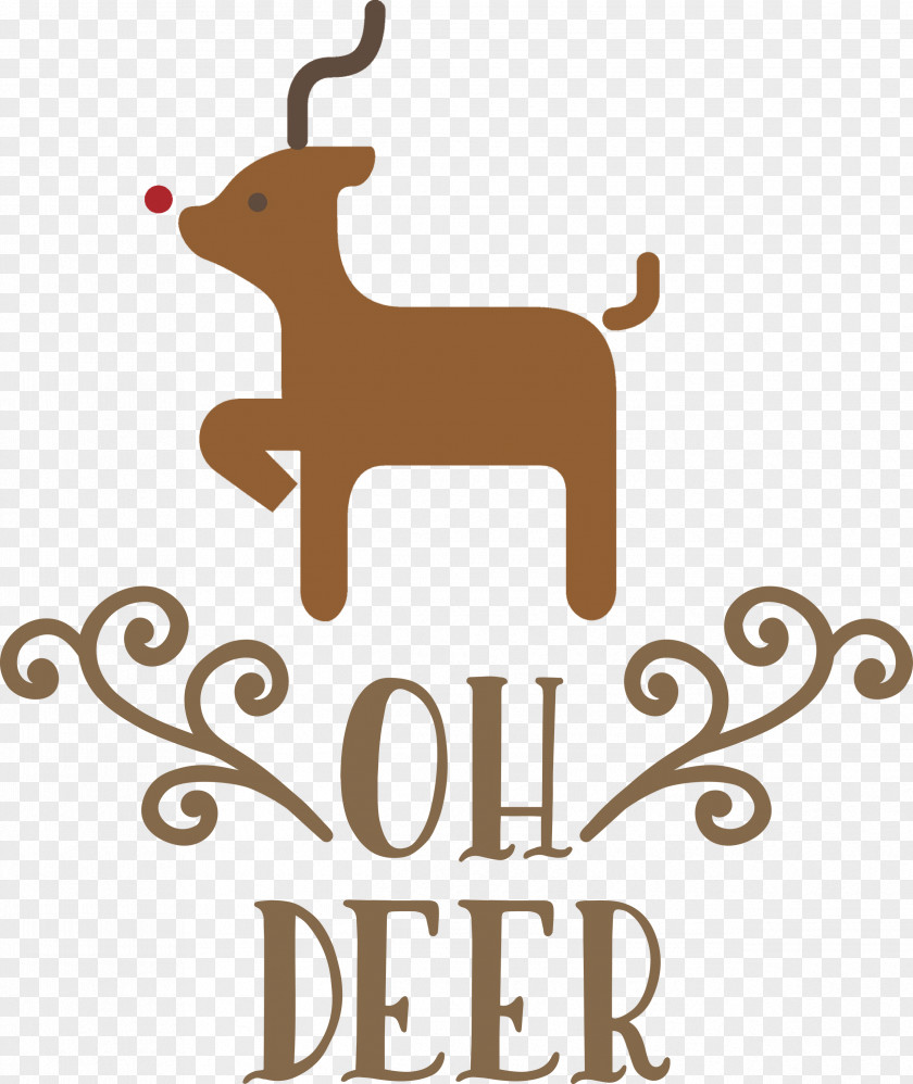 OH Deer Rudolph Christmas PNG