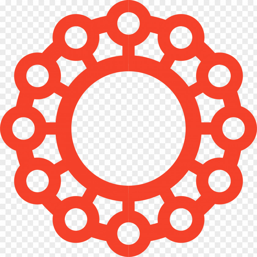 Red Circle Pattern Symbol Sacred Geometry Icon PNG