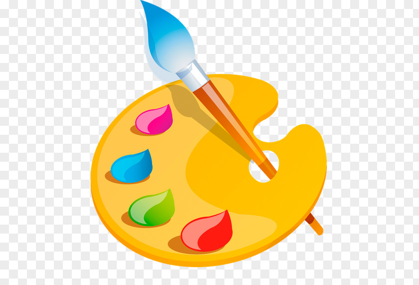 Spoon Painting Yellow Palette Clip Art PNG