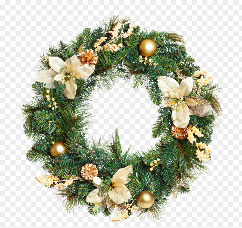 Christmas Tree Garland Flower Decoration PNG
