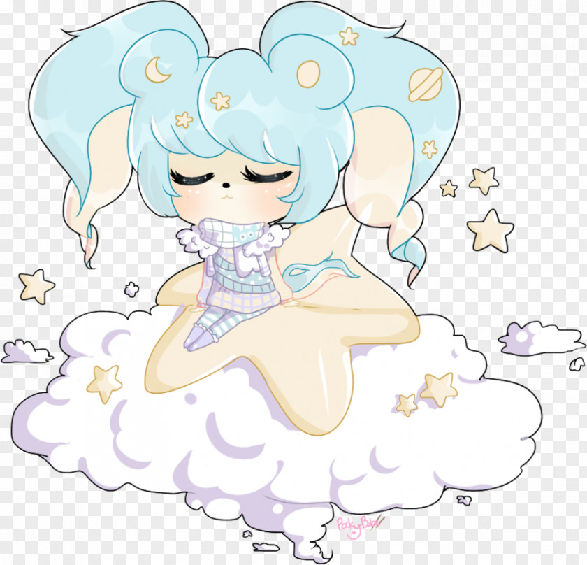 Floating Clouds Fairy Angel M Cartoon Clip Art PNG